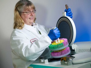 ClearPath Lab technician preparing lab equipment - image by Blass Commercial Photography